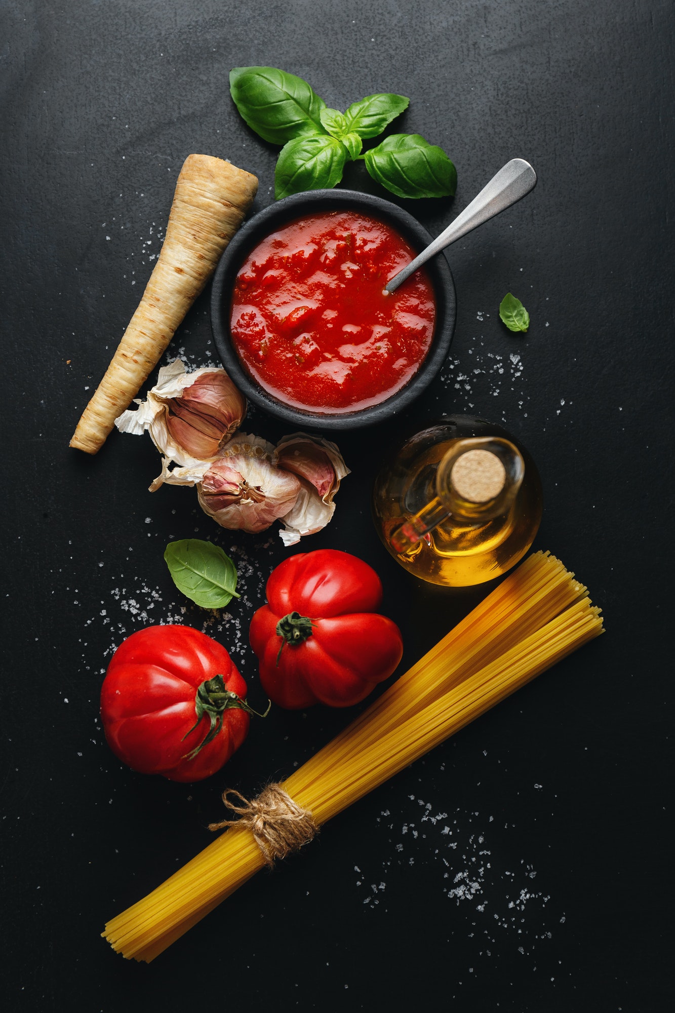 La Tavola Italian Food Background With Pasta